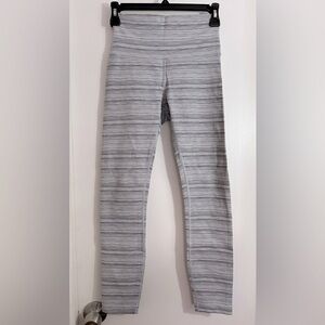 NWOT Lululemon High Times Cyber Stripe Silver Fox Gray Size 4